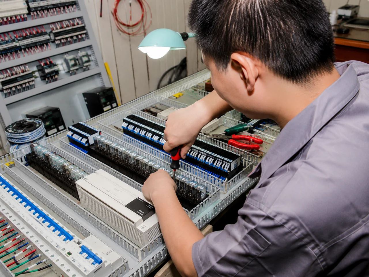 Electric control box production